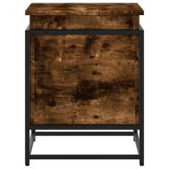 Кутия за съхранение, опушен дъб, 60x40x51,5 см, инженерно дърво