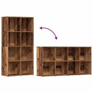 Шкаф за книги от старо дърво 66x30x130 cm Инженерна дървесина