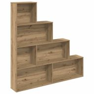 Библиотека, дъб артизан, 157x24x160 см, инженерно дърво