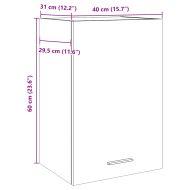 Висящ шкаф "Lyon", старо дърво, 40x31x60 см, инженерно дърво