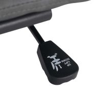 Въртящ се офис стол, тъмносив, текстил