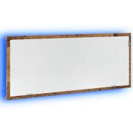 LED огледало за баня от старо дърво 100x8,5x37 cm