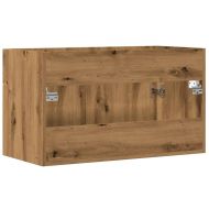 Шкаф за мивка за баня, дъб артизан 90x38,5x46см инженерно дърво