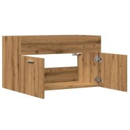 Шкаф за мивка за баня, дъб артизан 90x38,5x46см инженерно дърво