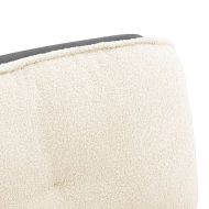 Въртящ се офис стол, кремав, Къдрава вълна, текстил