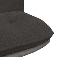 Въртящ се офис стол Тъмно сив къдрав вълнен плат