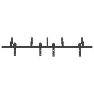 Комплект механизъм за плъзгаща врата, 183 см, стомана, черен