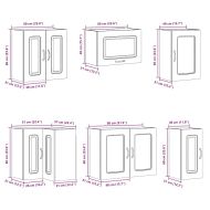 Комплект кухненски шкафове от 11 части Lucca, инженерно дърво