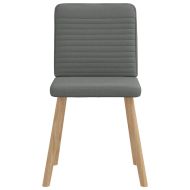 Трапезни столове, 4 бр, тъмносиви, текстил