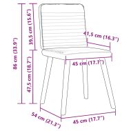 Трапезни столове, 4 бр, кремави, текстил