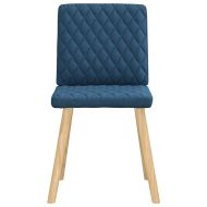 Трапезни столове, 6 бр, сини, текстил