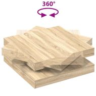 Маса за кафе, въртяща се на 360 градуса дъб сонома 90x90x34,5см