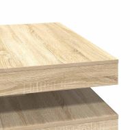 Маса за кафе, въртяща се на 360 градуса дъб сонома 90x90x34,5см
