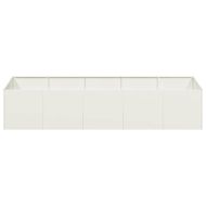 Кашпа, бяла, 200x80x40 см, стомана