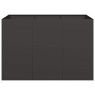 Кашпа, черна, 120x80x80 см, стомана