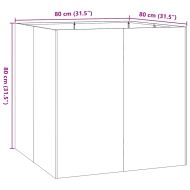 Кашпа, 80x80x80 см, поцинкована стомана