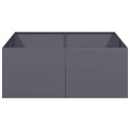 Кашпа, антрацит, 100x100x40 см, стомана