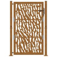 Градинска порта 100x150 см, устойчива на атмосферни влияния стомана, дизайн с трасета
