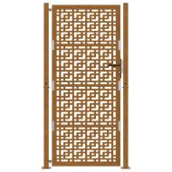 Градинска порта 100x125 см, устойчива на атмосферни влияния стомана, дизайн с кръст