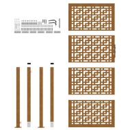 Градинска порта 100x125 см, устойчива на атмосферни влияния стомана, дизайн с кръст