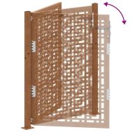 Градинска порта 100x125 см, устойчива на атмосферни влияния стомана, дизайн с кръст