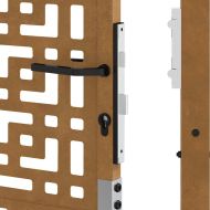 Градинска порта 100x125 см, устойчива на атмосферни влияния стомана, дизайн с кръст