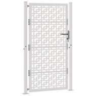 Градинска порта 100x175 см, устойчива на атмосферни влияния стомана, дизайн с кръст