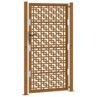 Градинска порта 100x175 см, устойчива на атмосферни влияния стомана, дизайн с кръст