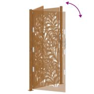 Градинска порта 100x200 см, устойчива на атмосферни влияния стомана, вълнообразен дизайн