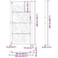 Градинска порта 100x200 см, устойчива на атмосферни влияния стомана, вълнообразен дизайн
