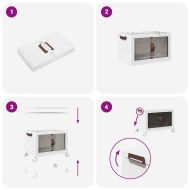 Кутия за съхранение с колела 28 L 48,5x29,5x33 cm