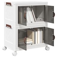 Кутия за съхранение с колела на 2 нива 28 L 48,5x29,5x59,5 cm