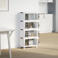 Кутия за съхранение с колела на 4 нива 28 L 48x29,5x112,5 cm