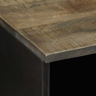 ТВ шкаф, черен, 100x33x46 см, мангово дърво масив