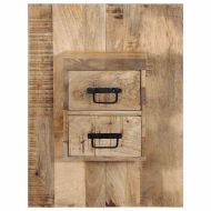 Нощно шкафче 60x32x80 cm Масивна груба дървесина Манго