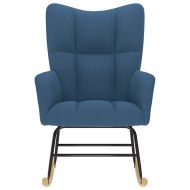 Люлеещ се стол, син, текстил