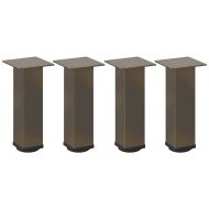 Крака за масичка за кафе, 4 бр., естествена стомана, 30-32 см, стомана