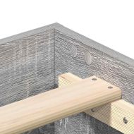 Рамка за легло без матрак сив сонома 200x200 см инженерно дърво