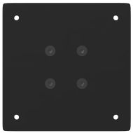 Крака за бар маса, 4 бр., черни, 110-112 см, стомана