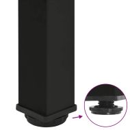 Крака за бар маса, 4 бр., черни, 110-112 см, стомана