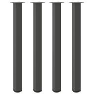 Крака за бар маса, 4 бр., антрацит, 110-112 см, стомана