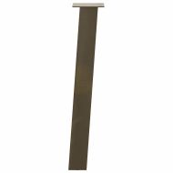 Крака за конзолна маса, 4 бр., естествена стомана, 72 см, стомана