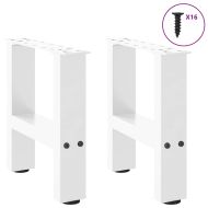 Крака за масичка за кафе, бели, 2 бр., 30 x (30-31) см, стомана