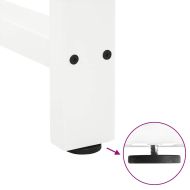 Крака за масичка за кафе, бели, 2 бр., 30 x (30-31) см, стомана