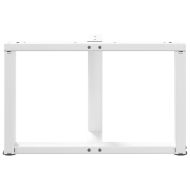Крака за масичка за кафе, Т-образни, 2 бр., бели, 60x25x(42-43) см, стомана