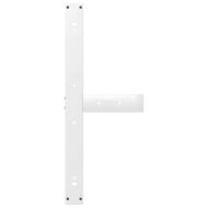 Крака за трапезна маса, Т-образни, 2 бр., бели, 90x35x(72-73) см, стомана