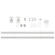 Механизъм за плъзгаща врата 200 см неръждаема стомана сребрист