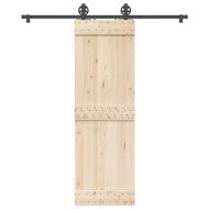 Комплект механизъм за плъзгаща врата, 183 см, стомана, черен