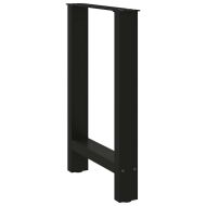 Крака за трапезна маса, черни, 2 бр., 50 x (72-73) см, стомана