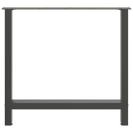 Крака за трапезна маса, антрацит, 2 бр., 80 x (72-73) см, стомана